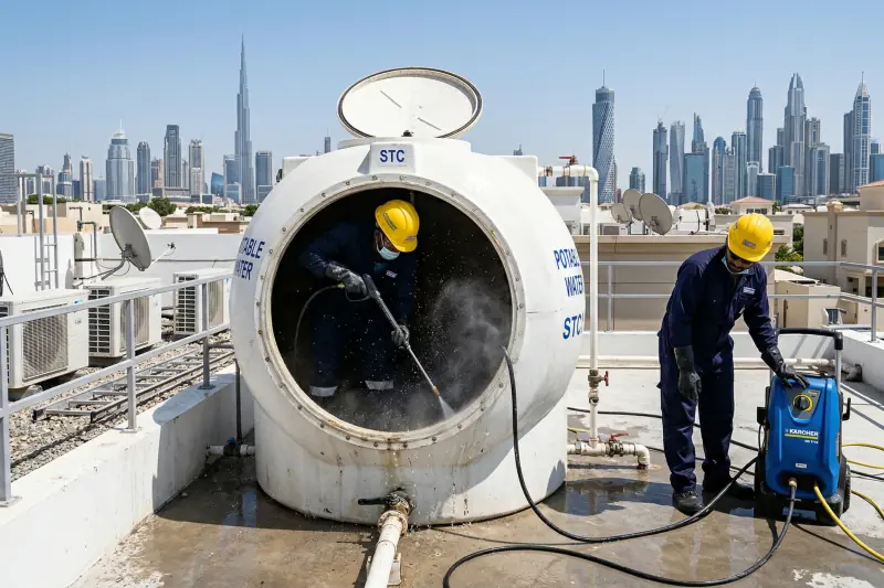 Rooftop Tank Cleaning
